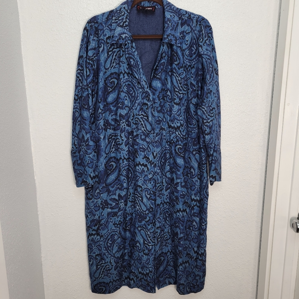 Johnny Was Workshop Duster Coat Size XS Oversized - Picture 6 of 13